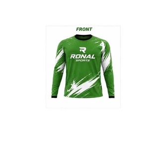 Maillot de cyclisme unisexe grande taille léger coupe-vent à manches longues respirant séchage rapide coton/polyester pour VTT/ descente - Product Image 1