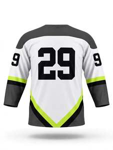Factory Custom <b>Grey</b> Ice Hockey Jersey High Density Sublimated Ice Hockey Shirt Custom Number Team Practice Wear Lace Up Neck - Product Image 3