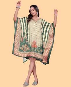 Robe kaftan élégante pour femme – Kaftan de plage imprimé coupe ample pour la collection d'été. - Product Image 4