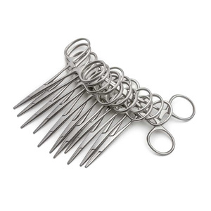 Pinzas hemostáticas Hosanna de acero quirúrgico inoxidable 12.5, rectas y curvas, modelo HS-0426-66 - Product Image 1