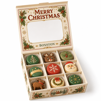 Caja de Cartón para Regalos de Navidad con Impresión de Logotipo Personalizado, Caja de Papel para Galletas, Caja de Regalo de Navidad para Dulces