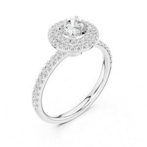 แหวนเพชรทรงกลมทองคำขาว 14K สำหรับผู้หญิง |   ของขวัญวันครบรอบ |   เพชรที่เพิ่งเพาะเลี้ยง - Product Image 6