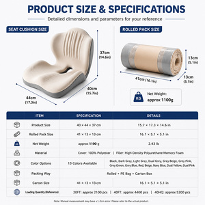 <span class=keywords><strong>Coussin</strong></span> de siège moderne minimaliste en polyester avec rembourrage en <span class=keywords><strong>mousse</strong></span> à mémoire de forme 40x44x37cm pour chaise de salle à manger - Product Image 3