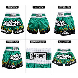 Pantalones Cortos de Kick Boxing, Muay Thai y MMA Personalizados, Hechos a Medida, 100% Poliéster, con Cordón Ajustable, Impresión por Sublimación, para Hombre y Mujer - Product Image 6