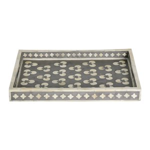 Premium Blur Resin Inlay Coffee Tray with <b>Mosaic</b> Border Handmade Decorative Accent for Coffee Table and Dining Decor - Product Image 6