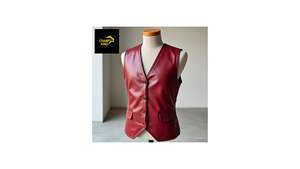 Chaleco de Cuero Grabado en Relieve para Hombre, Marca Champ King, Negro, Casual, Transpirable, Ecológico, con Cierre de Cremallera, para Invierno - Product Image 3