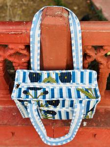 Sac fourre-tout matelassé fait main de qualité supérieure, rayé, réutilisable, pour le shopping, sac à bandoulière grande capacité en tissu de coton, pour les voyages et les activités de plein air - Product Image 4