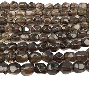 High Quality Smoky Quartz Nugget Faceted Tumbled Drilled Gemstone Full Strand Natural Stone <b>Crystal</b> <b>Healing</b> <b>Necklace</b> Wholesaler - Product Image 2