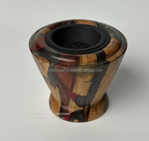 Quemador de incienso Bakhoor árabe de resina de madera Mubkhar regalo de boda de madera y soporte de incienso - Product Image 1