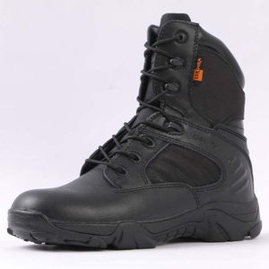 Botas de Senderismo Tácticas Unisex Color Caqui, Parte Superior de Lona, Forro de Malla Transpirable, Puntera Cerrada, Suela de Goma, Otoño, Caza al Aire Libre - Product Image 2