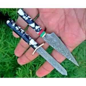 Cuchillo de Chef Personalizado Hecho a Mano Burraq DIY OEM, Juego de Cuchillos de Acero Inoxidable con Mango Miniatura Hermoso, Regalo Hecho en Pakistán, 1 Hoja - Product Image 3