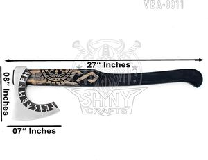 New Vikings <b>Axe</b> Best Gift Medieval Viking <b>Axe</b> Hand Forged High Carbon Steel Wood <b>Handle</b> Kitchen Use Hatchet - Product Image 2