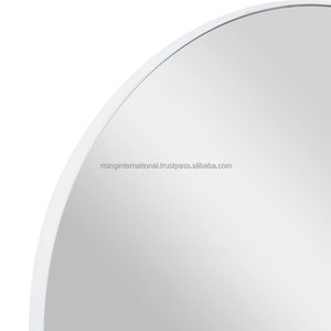 Espejo de pared contemporáneo blanco, espejo de pared moderno, decoración para sala de estar, decoración del hogar, espejo circular para baño, suministros a granel - Product Image 3