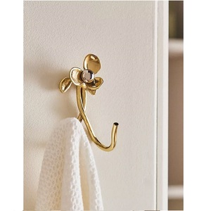 Vintage Brass <b>Wall</b> <b>Hooks</b> Set Home Letter Decorative Coat Rack <b>Hooks</b> for <b>Wall</b> Mounting - Product Image 6