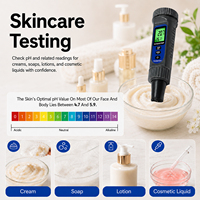 Testeur numérique 4-en-1 de pH alimentaire avec sonde pointue, pH, EC, TDS et température, avec sonde remplaçable pour viande, fromage, pain, pâte et sol
