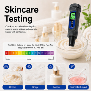 เครื่องวัดค่า pH อาหารดิจิตอล 4-in-1 แบบหัววัดแหลม วัดค่า pH EC TDS อุณหภูมิ พร้อมหัววัดเปลี่ยนได้ สำหรับเนื้อสัตว์ ชีส ขนมปัง แป้งดินเหนียว และดิน - Product Image 2