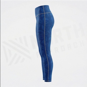 Leggings de sport pour femmes en polyester et élasthanne, coupe ajustée, pour le yoga et la remise en forme, pantalons de compression imprimés, vêtements de sport - Product Image 3