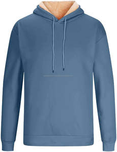 Haute qualité hommes polaire à capuche décontracté Sherpa pull cordon épais chaud poids lourd sweat à capuche vêtements d'hiver - Product Image 5