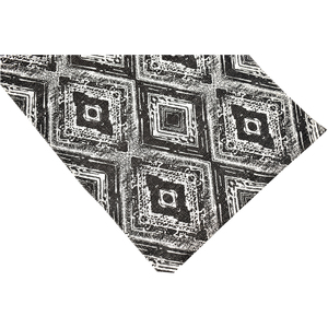 Tapis d'appoint tissé à la main, effet vieilli, motif losanges, noir et blanc cassé, géométrique, en coton, à poils ras, style bohème, pour décoration de salon - Product Image 2