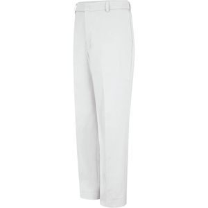 Pantalon de travail pour homme sur mesure, résistant aux taches, devant plat, blanc, 31W X 32L - Product Image 2