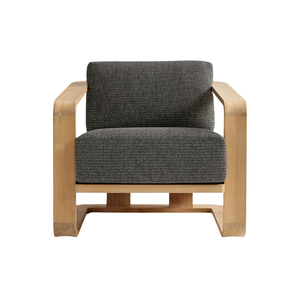 Sillón de Exterior Moderno, Estructura Curva Escultural de Teca Sólida, Base Flotante, Cojines Gruesos Acolchados, Asientos de Lujo para Resorts - Product Image 2
