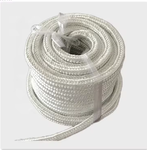 Customizable <b>Thickness</b> 10mm 5/8 Inch Square Braided Fiberglass <b>Rope</b> for Sealing Flexible White Heat Resistance Glass Cord. - Product Image 4