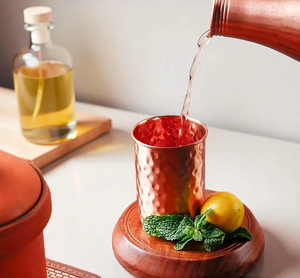 Verre 100% cuivre pur pour l'eau potable |   Gobelet en cuivre artisanal - Product Image 3