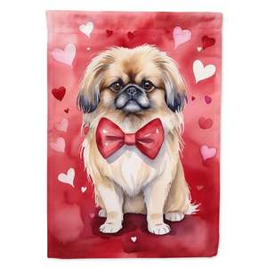 Multicolor Pekingese My Valentine Garden Flag Buzón Decorativo Patio Banner para Patio Obra de arte para pequeños letreros de jardín y césped - Product Image 1