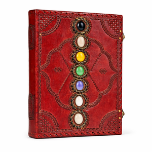 Cuaderno de los Siete Chakras con Grabado de Piedra Medieval, Diario, Libro de Poesía, Cuaderno de Bocetos con Papel Hecho a Mano - Product Image 5