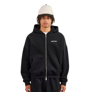 Mens <b>Two</b> <b>Piece</b> Relaxed Hooded Tracksuit Full Zip Sweatshirt Divided Pockets Drawstring Waist Wide Leg Trousers Casual <b>Lounge</b> <b>Set</b> - Product Image 3
