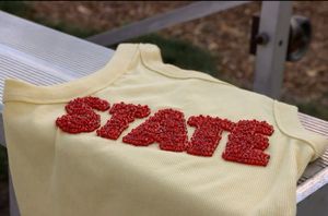 Broderie perlée en coton faite à la main élégante pour hauts féminins – Style sportif et tendance pour l'été, idéal pour les soirées - Product Image 5