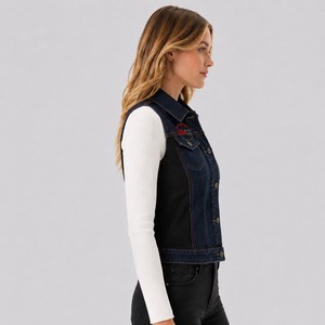 Lightweight Denim Vest Button-Up Sleeveless Jean <b>Women</b> <b>Waistcoat</b> with Timeless Casual Style for Spring, Summer and Outdoor - Product Image 5