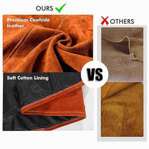 Tablier de soudeur en cuir PU sans manches, vêtement de protection en cuir de vachette pour le jardinage et le nettoyage - Product Image 6
