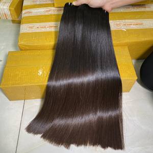 100% Cheveux Humains Vierges Bruts Grand Stock Super Double Dessiné Os Droite Trame Cheveux Couleur Naturelle avec Alignement des Cuticules - Product Image 5