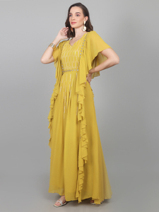 Robe de soirée pour femme, nouvelle collection, qualité supérieure, 1 pièce, avec volants, disponible au prix de gros auprès de l'exportateur - Product Image 4