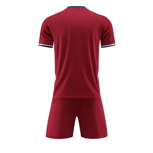 Unisex Red <b>Soccer</b> Jersey Set Crew Neck Short Sleeve Sublimated Printed Moisture Wicking Eco-Friendly Breathable Polyester - Product Image 2