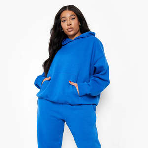 Conjuntos Deportivos de Felpa con Capucha para Mujer, Tallas Grandes, con Pedrería, Diseño Personalizado con Logotipo, Manga Larga, Venta al Por Mayor - Product Image 2