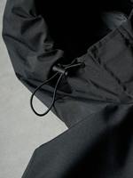 Vestes pour hommes avec logo personnalisé, noires, imperméables, à capuche, coupe-vent, respirantes, pour l'extérieur, veste de pluie, OEM ODM, vente en gros de vestes pour hommes