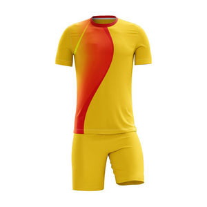 Regular fit, ademend, sneldrogend, korte mouwen, polyester stof, voetbalteam uniform, aangepaste ontwerpen, lage minimale bestelhoeveelheid, OEM-services beschikbaar - Product Image 4
