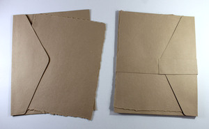 Ensemble de papeterie de luxe, papier à bords festonnés 250 g/m² avec enveloppe assortie, papier recyclé fait main à partir de fibres de coton - Product Image 2