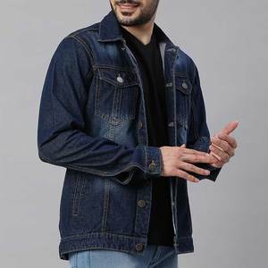 Custom Patch Turn Down Neck Oversized <b>Long</b> Sleeve Winter Baggy Denim Vintage Graphic Anime Fur Fluffy Collar <b>Men's</b> <b>Jacket</b> - Product Image 3