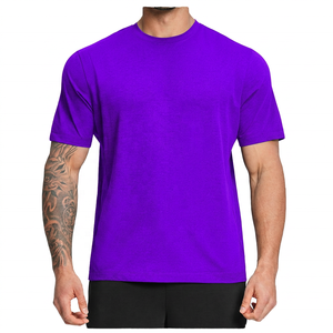 Men's <b>Black</b> Short Sleeve O-Neck Jersey <b>T</b>-<b>Shirt</b> Regular Fit Solid Casual Knitted <b>Plain</b> 100% Cotton Digital Eco-Friendly ROLEIN - Product Image 4