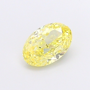 Diamant ovale jaune élégant, intense et fantaisie, 1,00-1,60 carat, VVS2, pierre de diamant non montée, qualité supérieure - Product Image 1