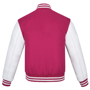 Plus Size Men's High Quality Leather Wool Varsity Letterman Baseball <b>Jacket</b> Embroidery Custom Logo Breathable - Product Image 2