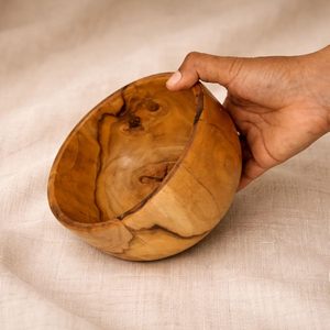 Tazón de Madera de Mango con Diseño Floral para Aperitivos, Ensaladas, Mezclas, Servir en la Cocina, Tazón de Postre de Madera Impresa, Suministro para Exportación - Product Image 1