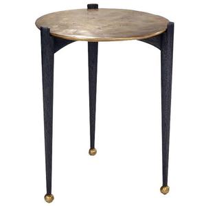 Table d'appoint ronde en métal au design raffiné, table basse de qualité antique, taille personnalisée, en aluminium, pour la finition laiton - Product Image 3