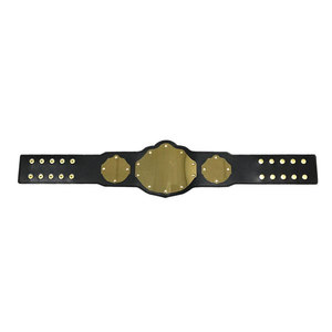 Ceinture de lutte décorative en cuir avec logo personnalisé au centre, sangle réglable, respirante, pour événements sportifs professionnels - Product Image 1