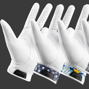 Maximum Breathability Unisex Golf Gloves Velcro Strap Genuine Leather Flexible Movement Mobility <b>Sunscreen</b> Protection Wear Glove - Product Image 4