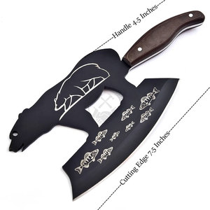Couteau à découper la viande artisanal ambidextre, nouvelle tendance, manche en Micarta, lame en acier D2 de 8 pouces, gravure laser, pour la cuisine - Product Image 1