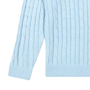 Pulls en laine tricotés chauds d'hiver pour hommes, couleur unie, personnalisables, mode automne, basiques en mélange de coton pour hommes - Product Image 4